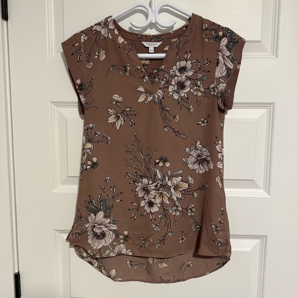 R Essentials  Cap Sleeve Blouse
